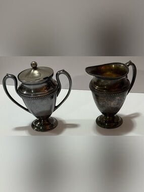 Glastonbury Silverplate Sugar And Creamer #203 and #2033 - Vintage